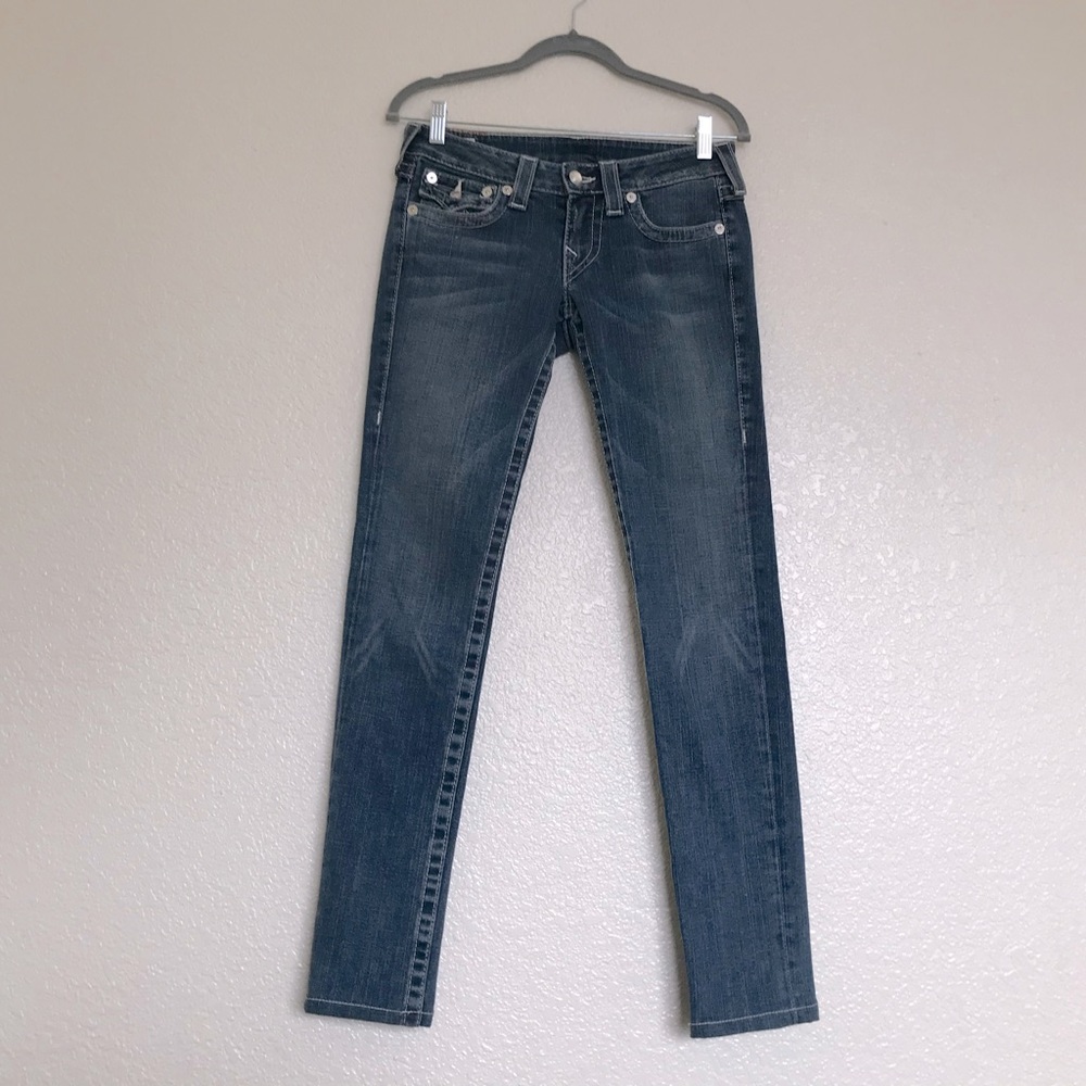 TRUE RELIGION 🍁 Julie Silver Jeans With Pave Swarovski Crystals! - Picture 13 of 13